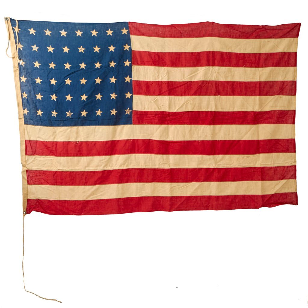 Original U.S. WWII 48 Star Flag by Premier with Tie Strings - 4 x 6 Feet Original Items
