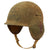 Original U.S. WWII USAAF Bomber Crew M3 Steel FLAK Helmet with Painted U.S. Army & Medic / Cross Symbols - Full Liner & Chinstrap Original Items
