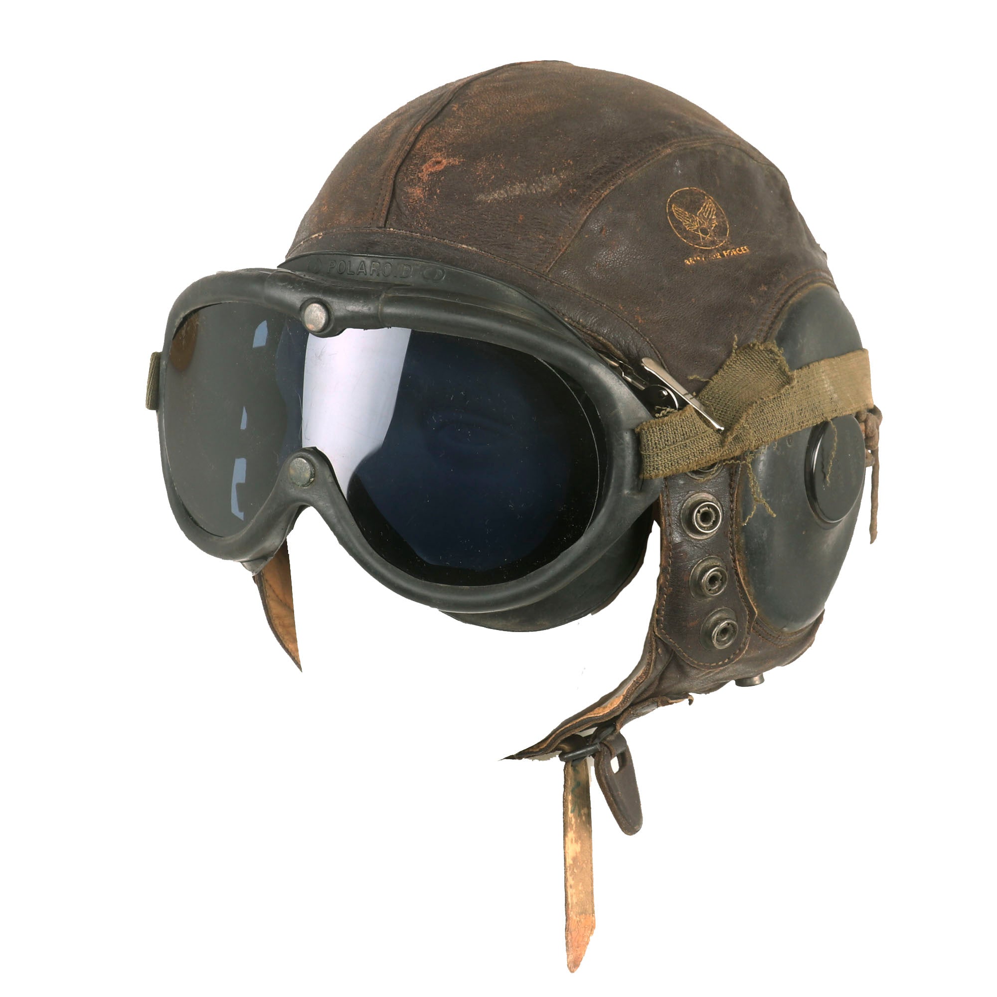 Original U.S. WWII Army Air Forces Aviator A-11 Flight Helmet with