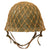 Original South African M1963 South African Defense Force Helmet with Net - Full Liner & Chinstrap Original Items