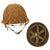 Original South African M1963 South African Defense Force Helmet with Net & Burlap Sack - Full Liner & Chinstrap Original Items