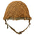 Original South African M1963 South African Defense Force Helmet with Net & Burlap Sack - Full Liner & Chinstrap Original Items