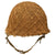Original South African M1963 South African Defense Force Helmet with Net & Burlap Sack - Full Liner & Chinstrap Original Items