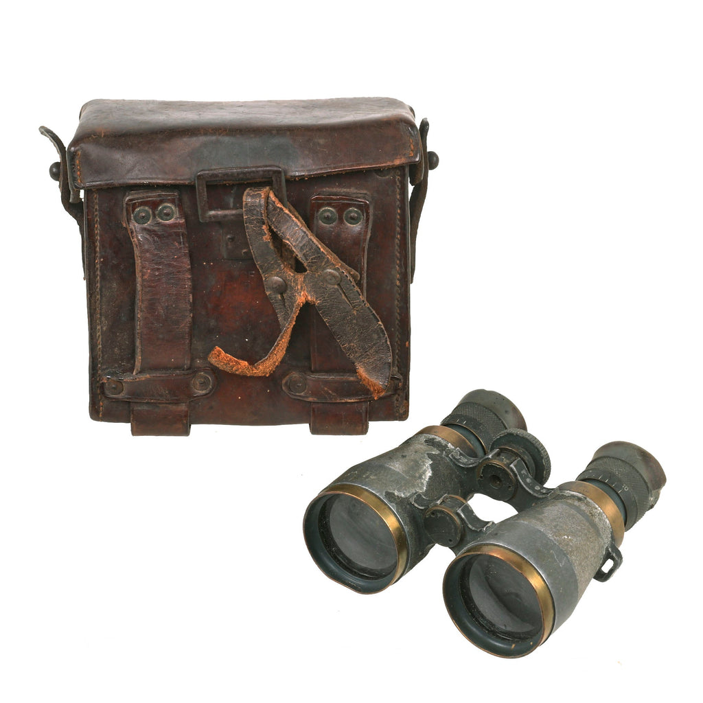 Original Imperial German WWI Fernglas 08 Binoculars by Rodenstock with Leather Case Original Items
