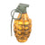 Original U.S. WWII Inert MkII Yellow Early War High Explosive Pineapple Grenade with M201 Fuse Original Items
