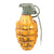 Original U.S. WWII Inert MkII Yellow Early War High Explosive Pineapple Grenade with M201 Fuse Original Items
