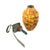 Original U.S. WWII Inert MkII Yellow Early War High Explosive Pineapple Grenade with M201 Fuse Original Items