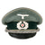 Original German WWII Army Heer Infantry Officers Schirmmütze Visor Crush Cap - Regimentally Marked Original Items