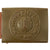 Original German WWII Army Heer EM/NCO Steel Belt Buckle by R. Sieper & Sohne with Leather Tab - dated 1942 Original Items