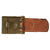 Original German WWII Army Heer EM/NCO Steel Belt Buckle by R. Sieper & Sohne with Leather Tab - dated 1942 Original Items