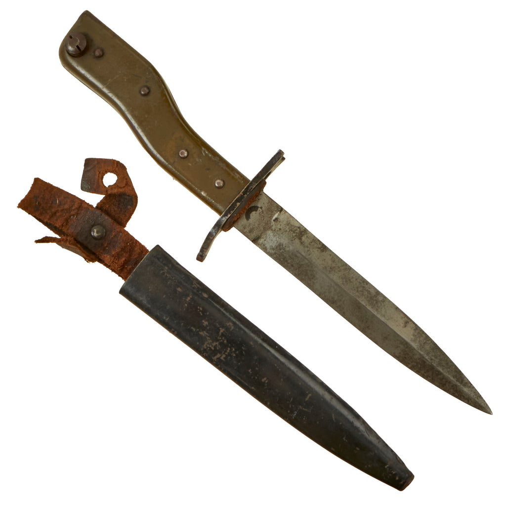 Original Imperial German WWI DEMAG Crank Handle Ersatz Trench Knife Bayonet with Scabbard Original Items