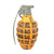 Original U.S. WWII Inert MkII Yellow Early War High Explosive Pineapple Grenade with M10A3 Fuze Original Items