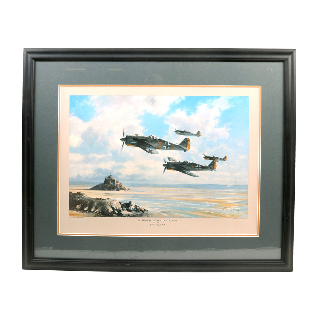 Original Signed Limited Edition Print: Framed “Guardians of the Atlantic Wall” by John Young - 24¼” x 30” Original Items