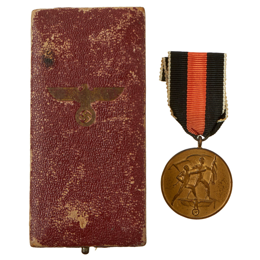 Original German WWII Cased 1 October 1938 Commemorative Sudetenland and Czech Conquest Medal by Deschler & Sohn Original Items