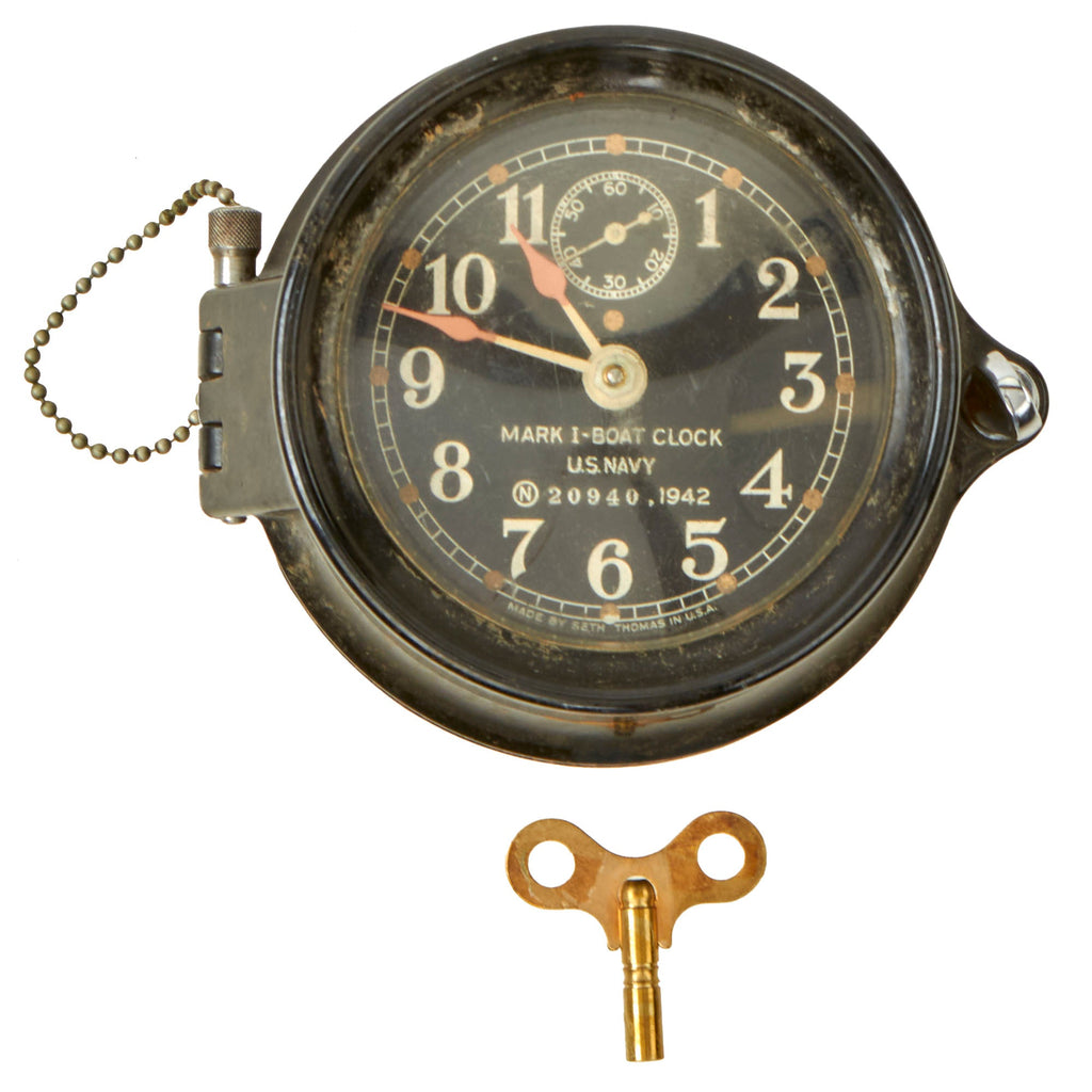 Original WWII U.S. Navy Type Mark I Boat Clock by Seth Thomas with
