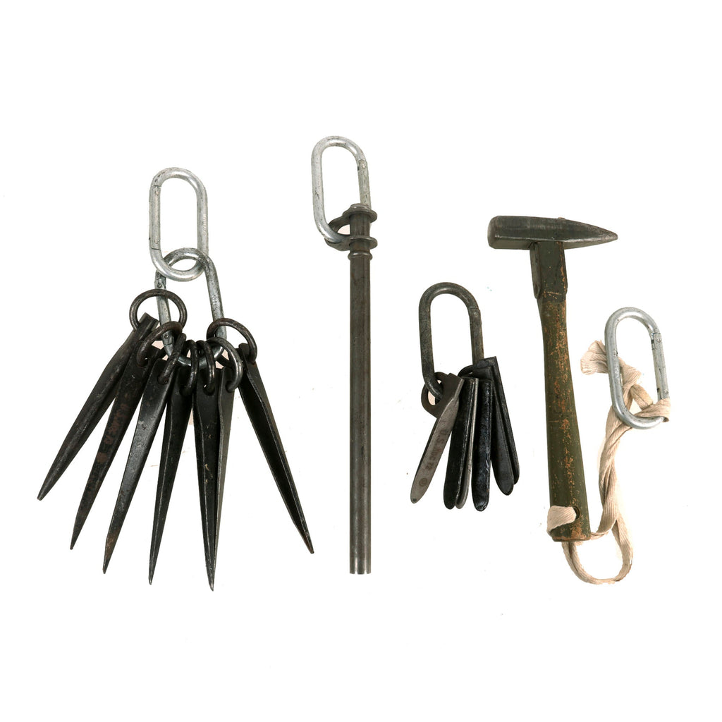 Original U.S. Vietnam War Era Mountaineering Equipment Lot - Pitons & Clips Original Items