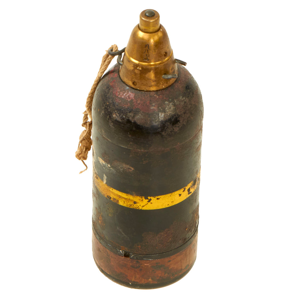 Original Japanese WWII Inert Type 89 Knee Mortar 50mm Grenade Discharger Inert Round - Dated 1941 Original Items
