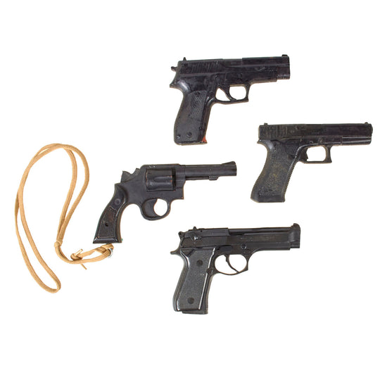 Original U.S. Police Rubber Dummy Trainer Pistols - Lot of 4 Original Items