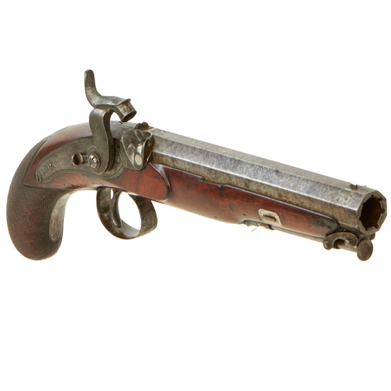 Original British Officer's Rifled Percussion Pistol by Darmen of London with Half-cock Safety & Captured Ramrod - Circa 1830 Original Items
