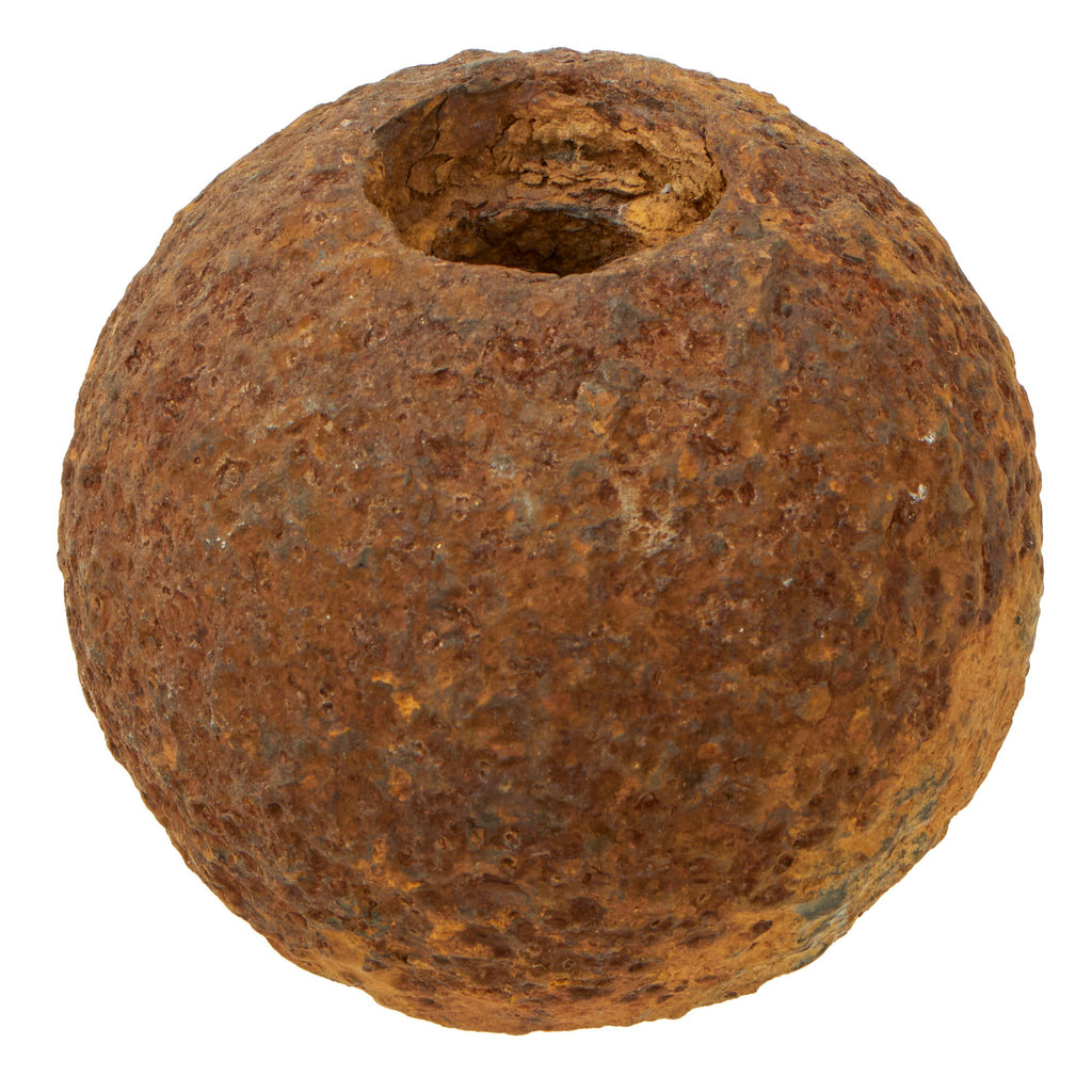 Original U.S. Civil War Federal INERT 12 Pdr Cannonball For Use With a Bormann Timed Fuse - Ground Dug at Chickamauga Original Items