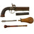 Original Cased British Percussion Overcoat Pistol by William Powell of Birmingham with Spare Rifled Barrel & Accessories - Circa 1840 Original Items