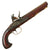 Original British Silver Mounted Officer's Flintlock Pistol with Brass Barrel, Tiger Flame Stock, and EIC Lock Dated 1813 Original Items
