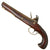 Original British Silver Mounted Officer's Flintlock Pistol with Brass Barrel, Tiger Flame Stock, and EIC Lock Dated 1813 Original Items