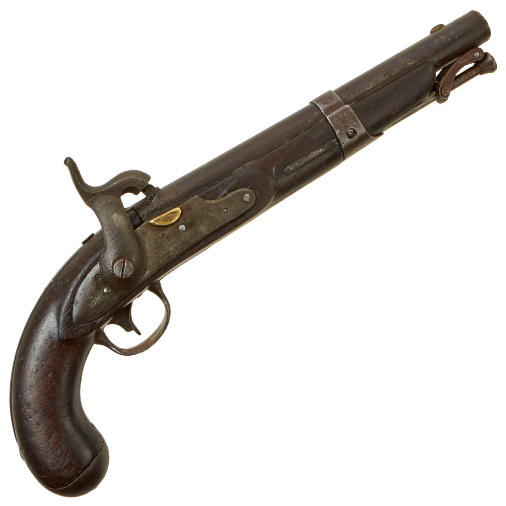 Original U.S. M-1826 Flintlock Navy Belt Pistol Converted to Percussion by Simeon North - dated 1828 Original Items