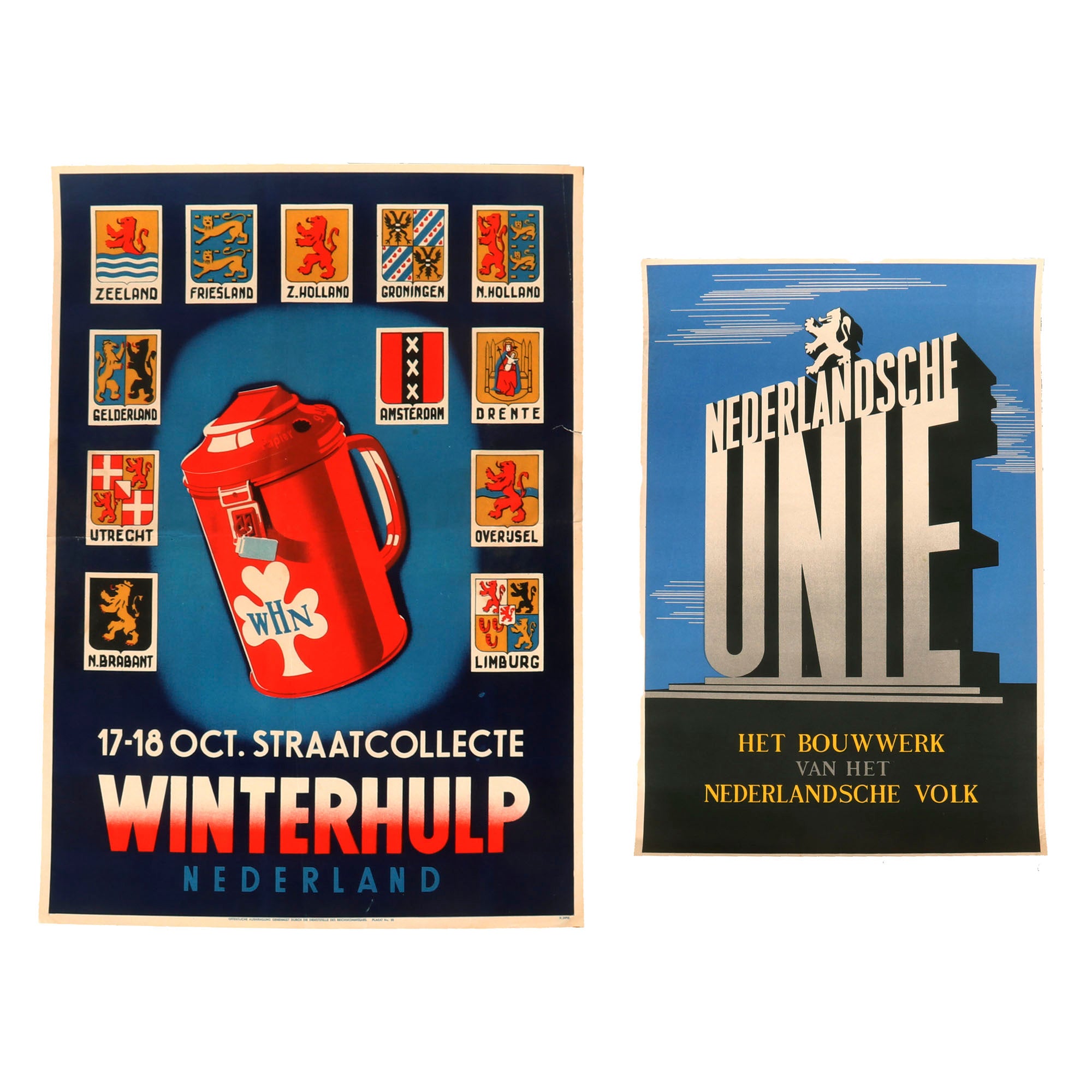 Original German WWII Dutch Occupation Winterhulp Nederland WHN