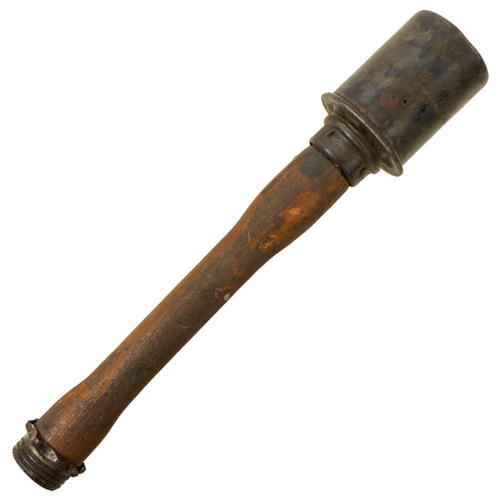 Original German WWII 1944 Dated M24 Inert Stick Grenade by Hugo Schneider AG with Pull Cord Original Items