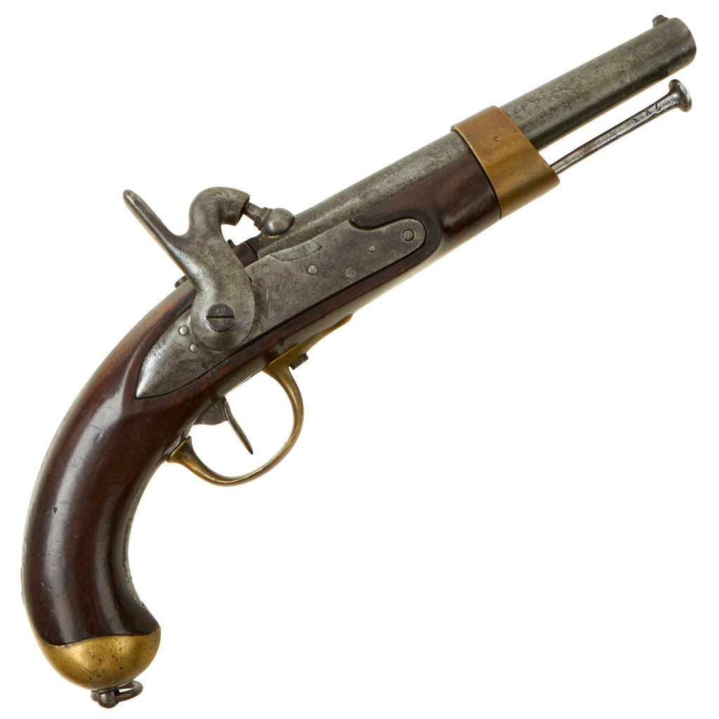 Original French Napoleonic Modèle An XIII T Cavalry Pistol by Saint-Étienne Converted to Percussion at Tulle - Serial 723 Original Items