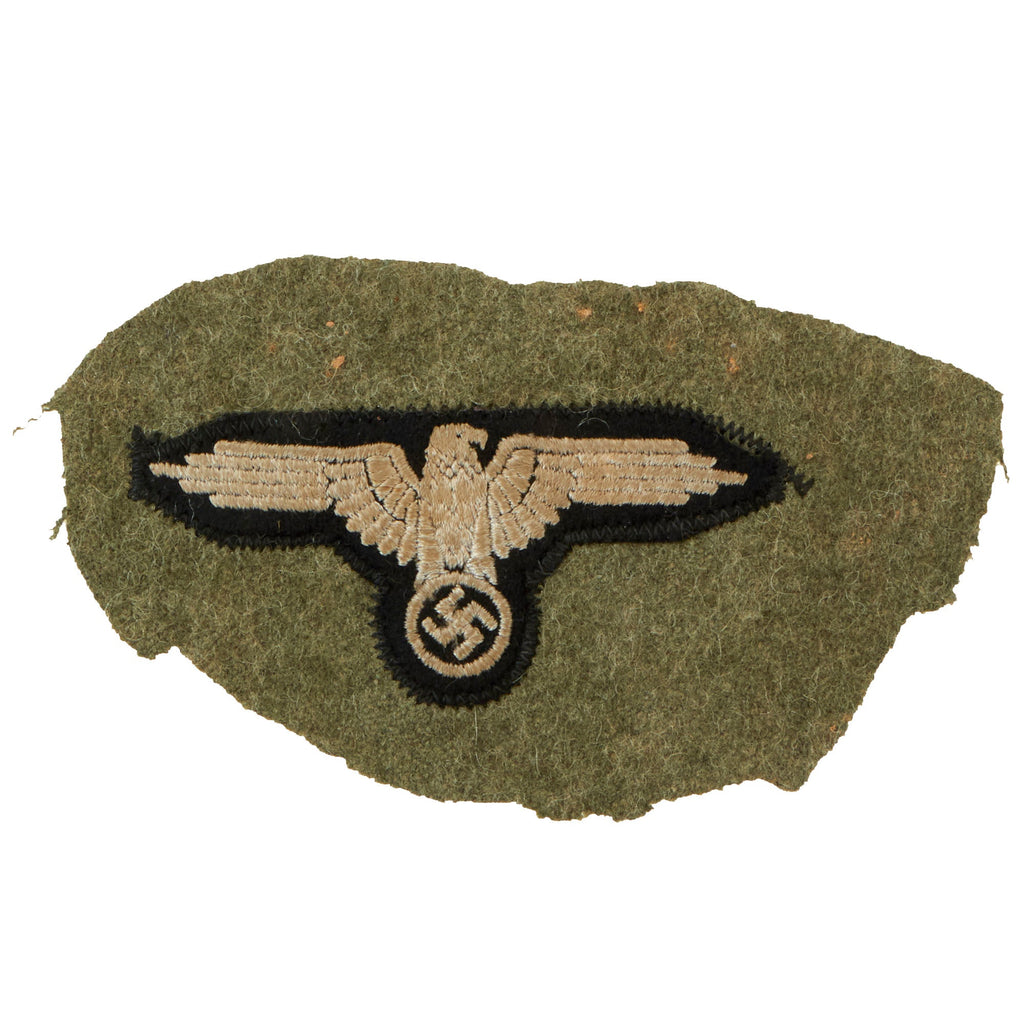 Original German WWII Waffen SS Left Sleeve Eagle Insignia - Uniform Cut Out Original Items