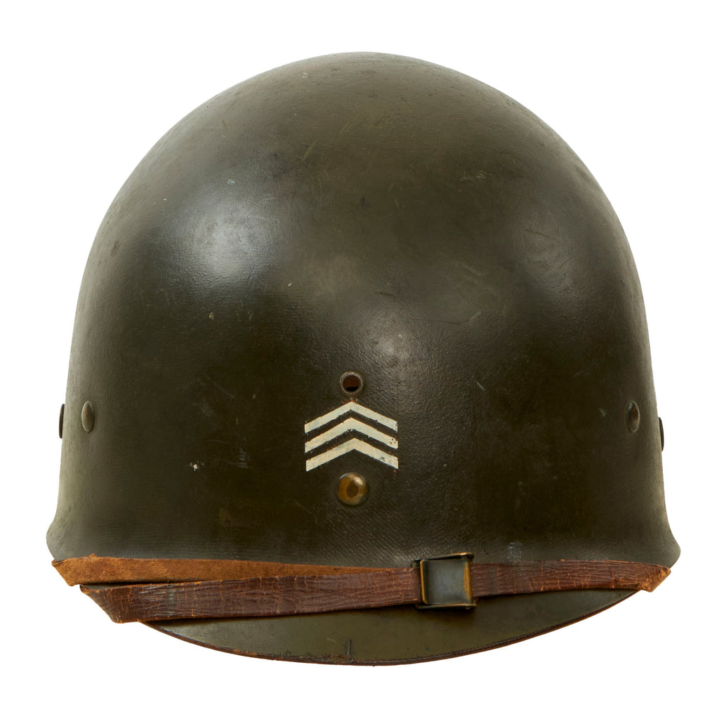 Original U.S. WWII 781st Tank Battalion Sergeant’s M1 Helmet Liner by Firestone with Initials & Travel Diary - Camp de Bitche Original Items