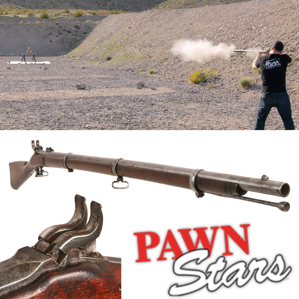 Original Rare U.S. Civil War M1863 Lindsay "Two-Shot" Double Hammer Superimposed Charge Rifled Musket - As Seen on History Channel Pawn Stars Original Items