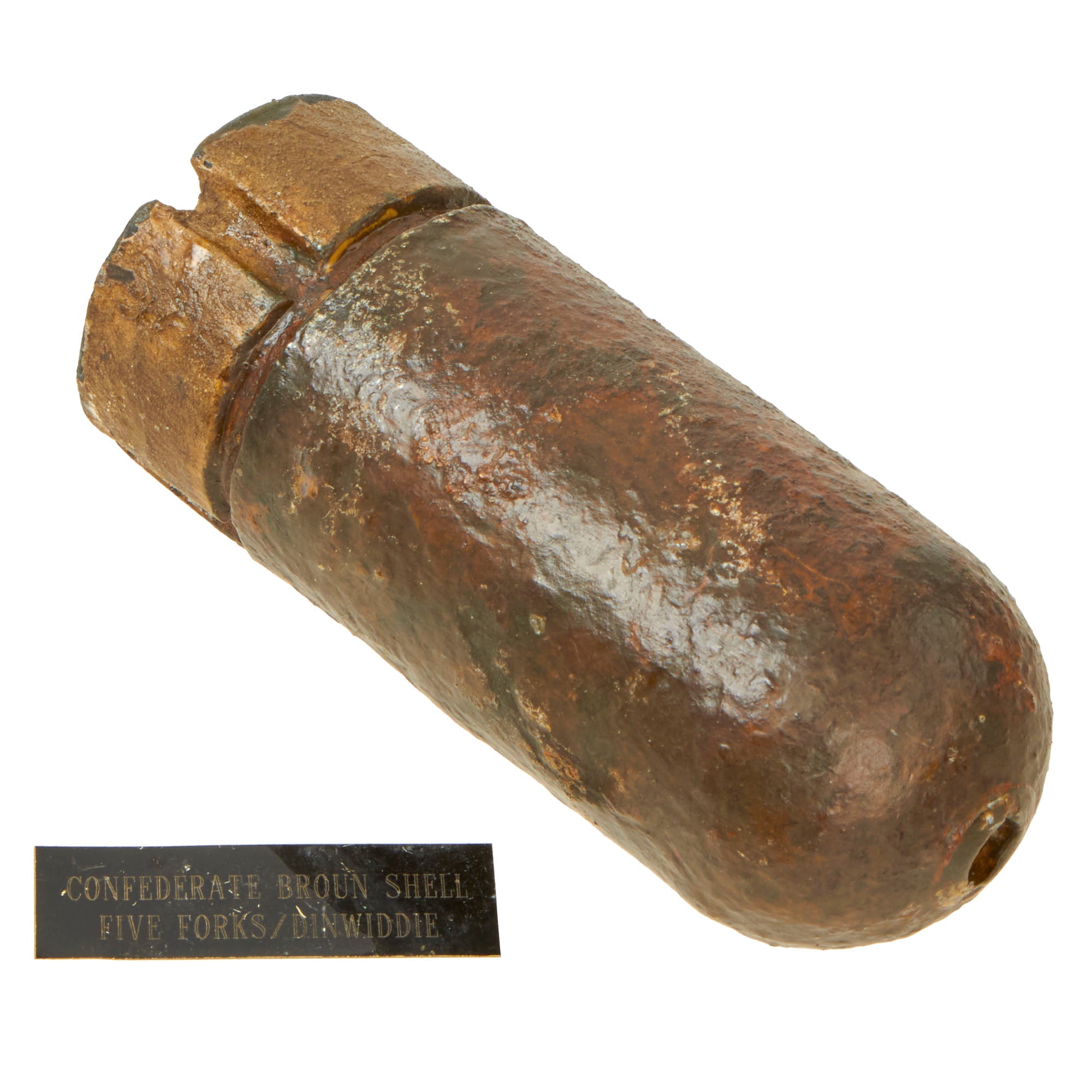 Original Civil War Confederate 3-inch Ordnance Rifle Broun Shell - Gro ...