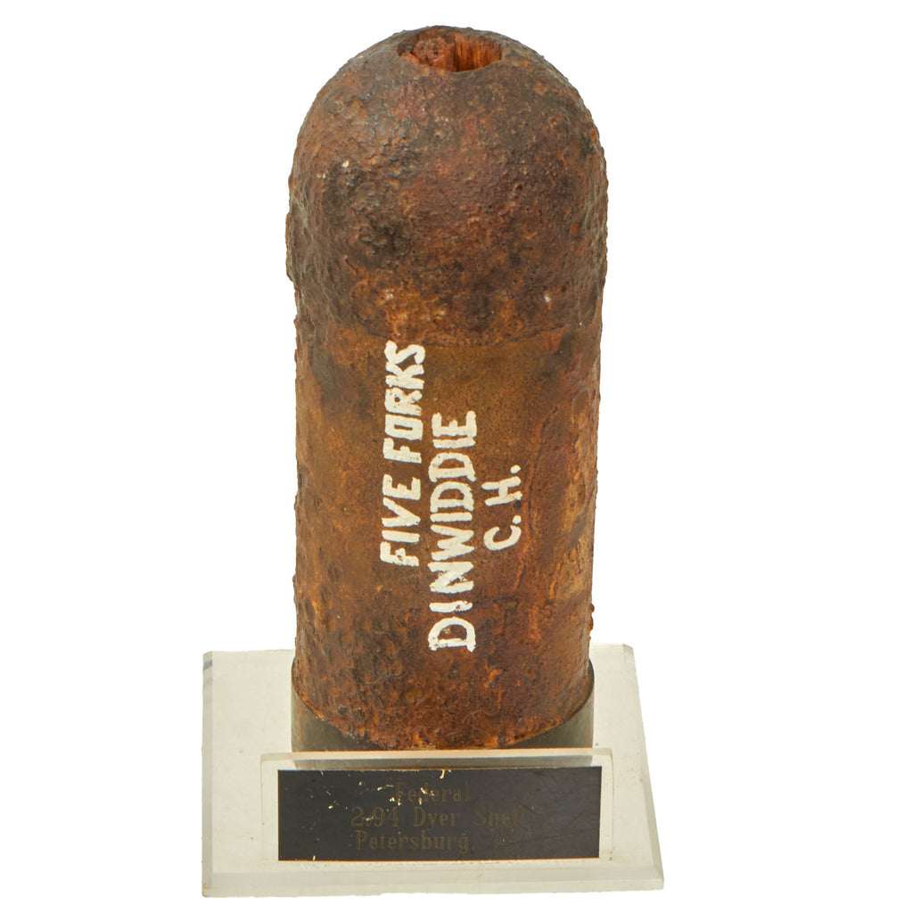 Original U.S. Civil War Era Inert Federal Dyer “Common” Shot - Ground Dug At Battle of Five Forks Location in Virginia Original Items