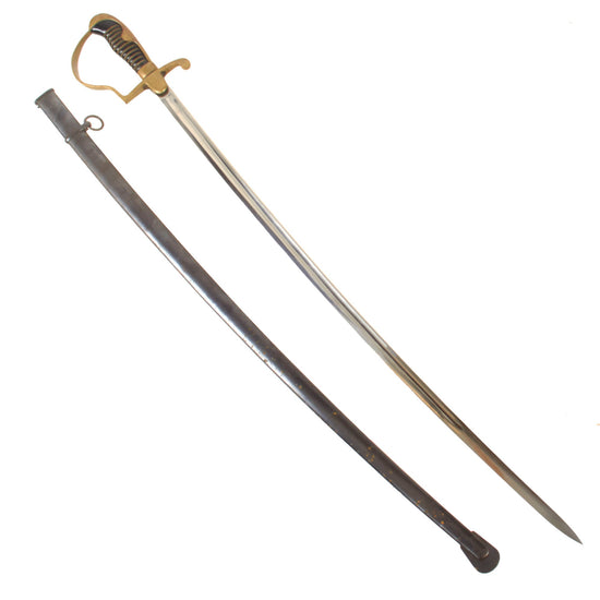Original German Pre WWII 1935 Dated Heer Cavalry Ordnance Sword by Carl Eickhorn with Scabbard - Matching Serial 3721 Original Items