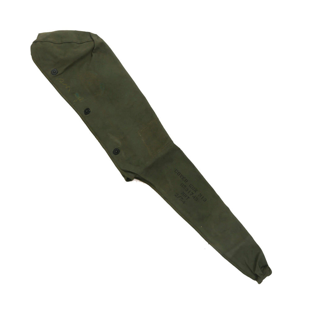 Original U.S. Korean War Era 1919A4 Browning M13 .30cal Canvas Gun Cover - dated 1954 Original Items