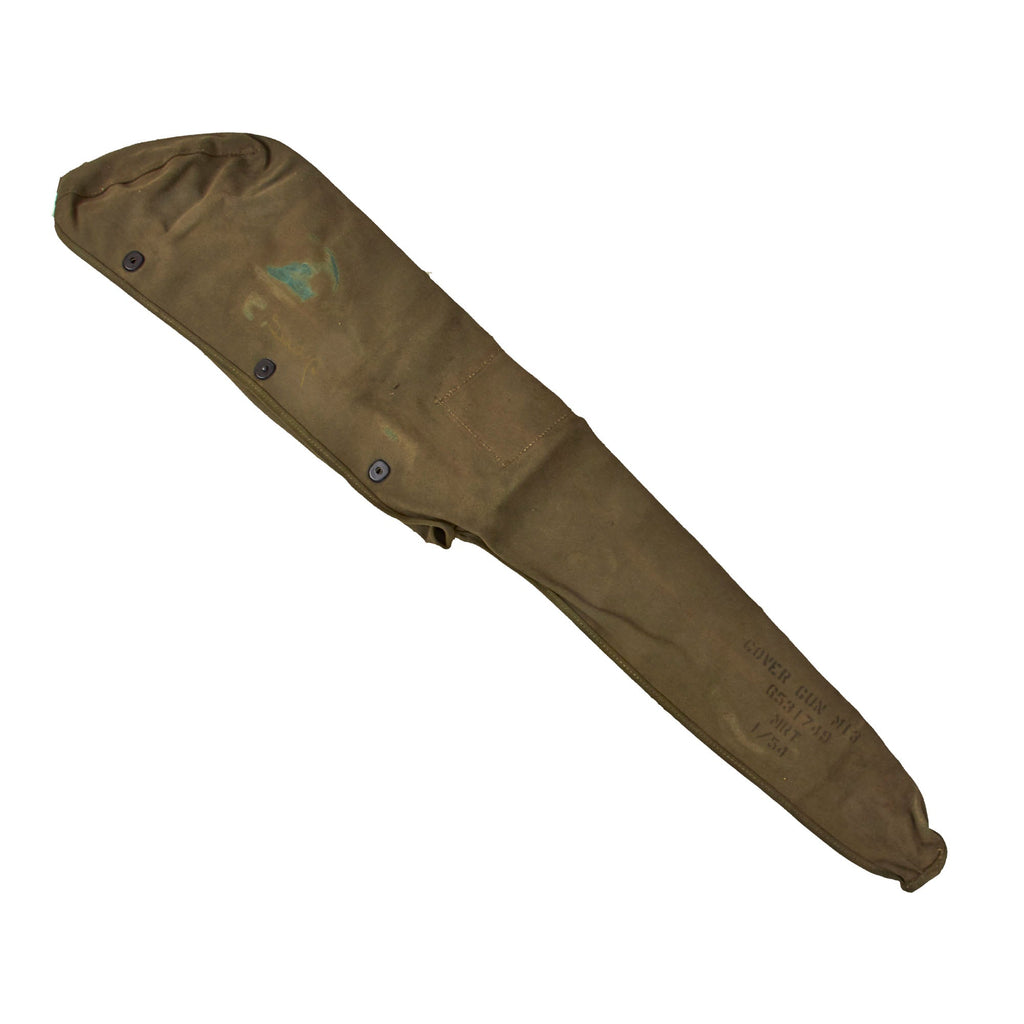 Original U.S. Korean War Era 1919A4 Browning M13 .30cal Canvas Gun Cover - Dated 1954 Original Items
