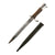 Original German WWII Era Miniature Heer Stag Handle Nickel Plated 98k Dress Bayonet Knife with Scabbard Original Items