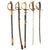 Original 19th Century and WWI High Quality Miniature Swords with Scabbards - Letter Opener Collection of 5 Original Items