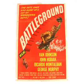 Original U.S. Post-WWII Battleground Movie Poster 1949 - 40¾ x 26⅞”