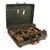 Original German WWII M24 Stick Grenade Case with Original Internal Rack and Three Replica Grenades Original Items