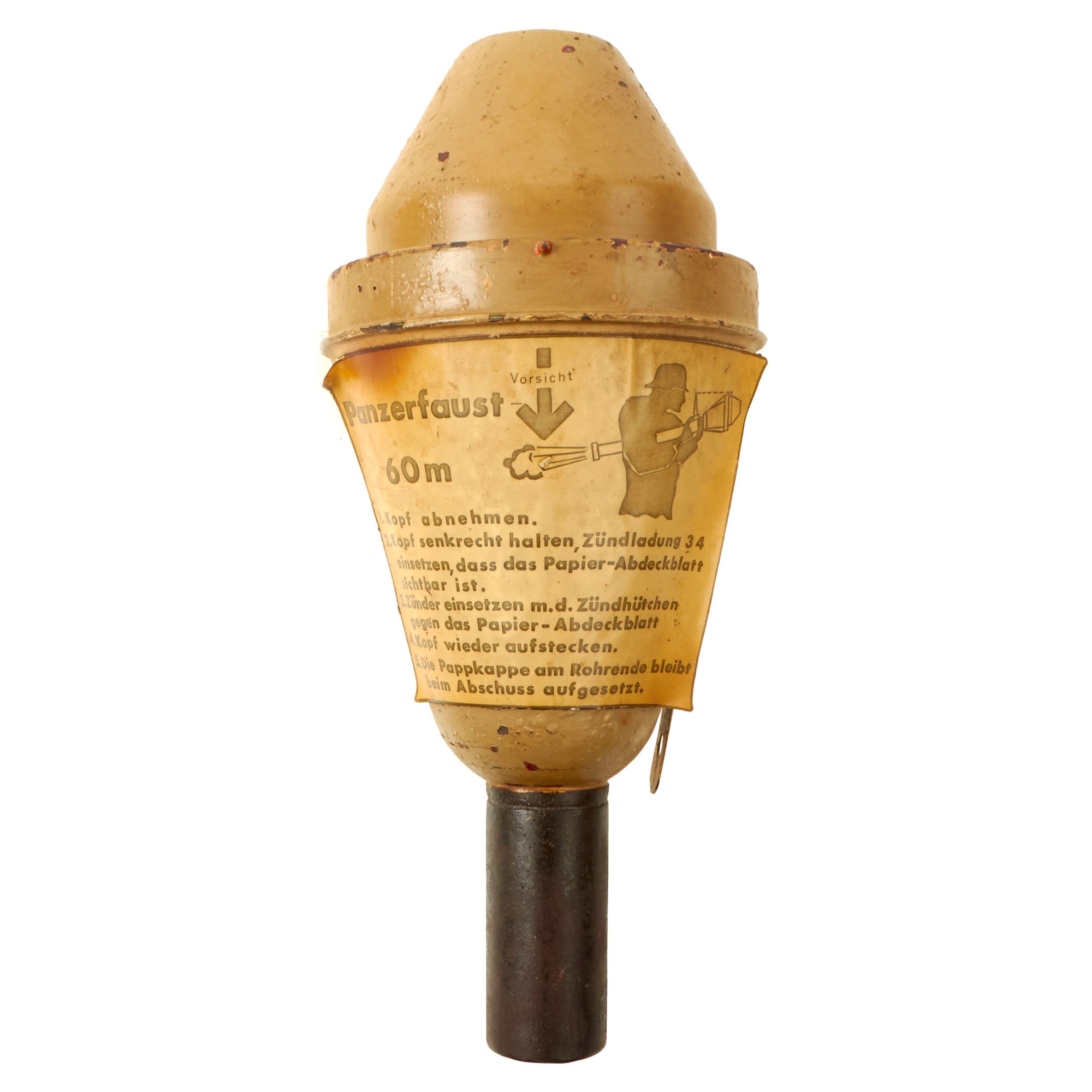 Original German WWII Inert Panzerfaust 60 Anti-Tank Rocket