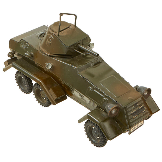 Original German WWII Schwerer Panzerspähwagen 6-Rad Armored Vehicle Wind Up Steel Model Toy Original Items