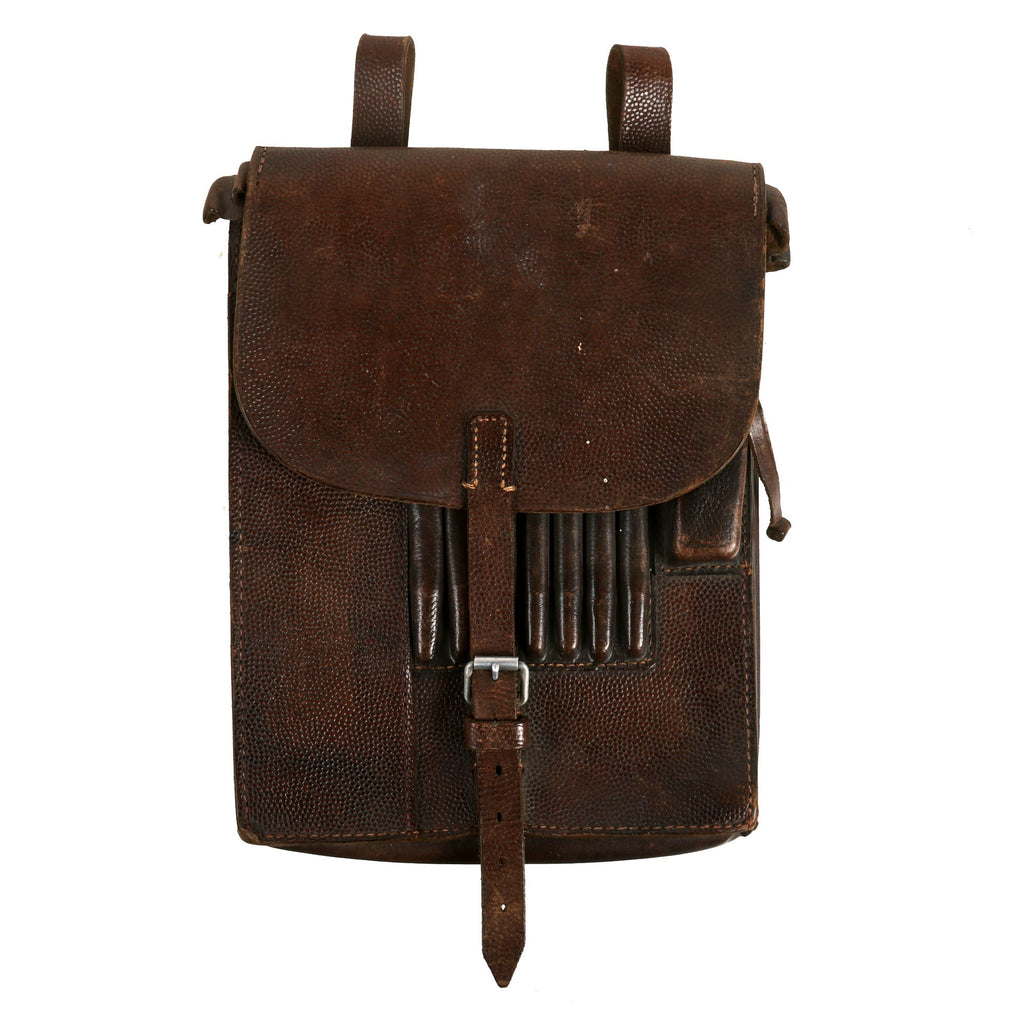 Original German Pre-WWII Luftwaffe Officer M35 Brown Leather Dispatch Map Case - LBA (S) Marked Original Items
