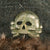 Original German WWII Eastern Front Rabbit Fur Pelzmütze Winter Hat with Panzer Skull Badge & Faded RBNr. Markings Original Items