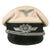 Original German WWII Luftwaffe Officer White Summer Weight Schirmmütze Visor Crush Cap by Holters with Bullion Insignia in Travel Case Original Items