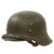 Original German WWII M42 Army Heer "No Decal" Textured Paint Helmet with 56cm Liner & Chinstrap - ckl64 Original Items