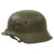 Original German WWII M42 Army Heer "No Decal" Textured Paint Helmet with 56cm Liner & Chinstrap - ckl64 Original Items